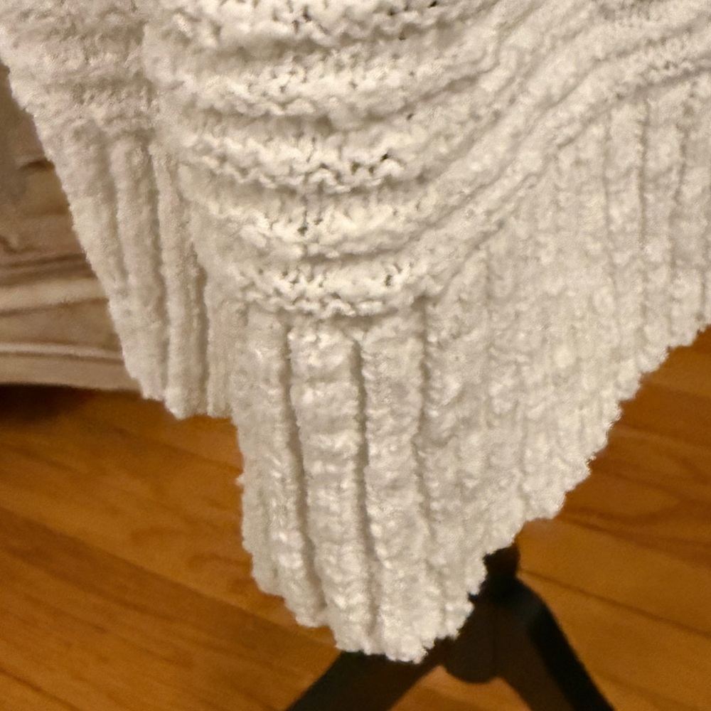 L.L. Bean cotton open front cardigan. White. Size 3x. Casual, cottagecore, beach - Picture 5 of 9